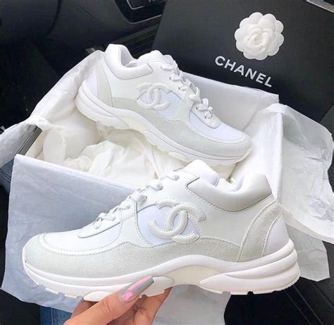 white chanel trainers|chanel runners women.